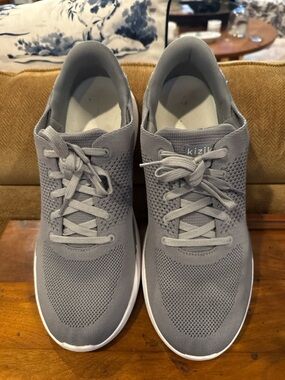 Kizik Men’s Hands-Free Gray Knit Slip-On Athletic Sneakers 14